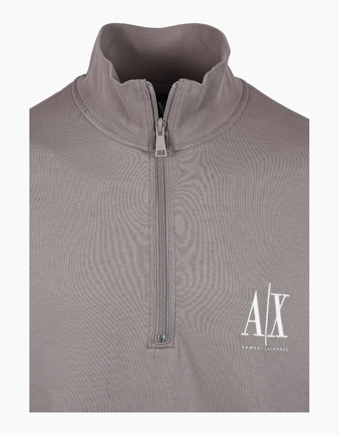 Armani Exchange Half Zip Sweatshirt Driftwood