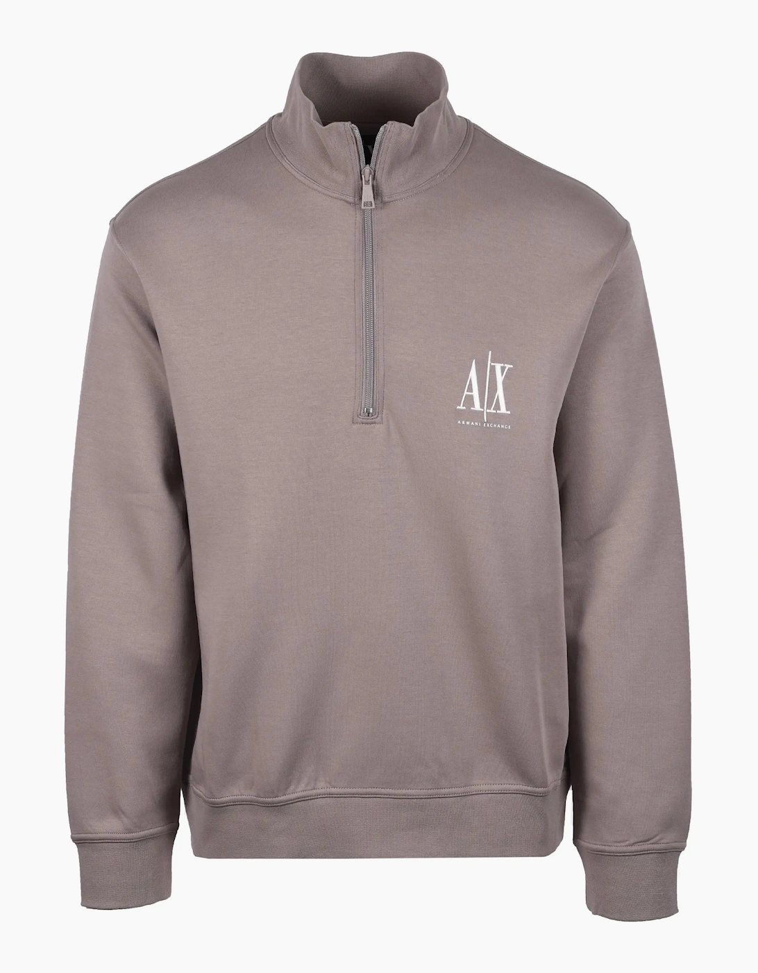 Armani Exchange Half Zip Sweatshirt Driftwood, 6 of 5