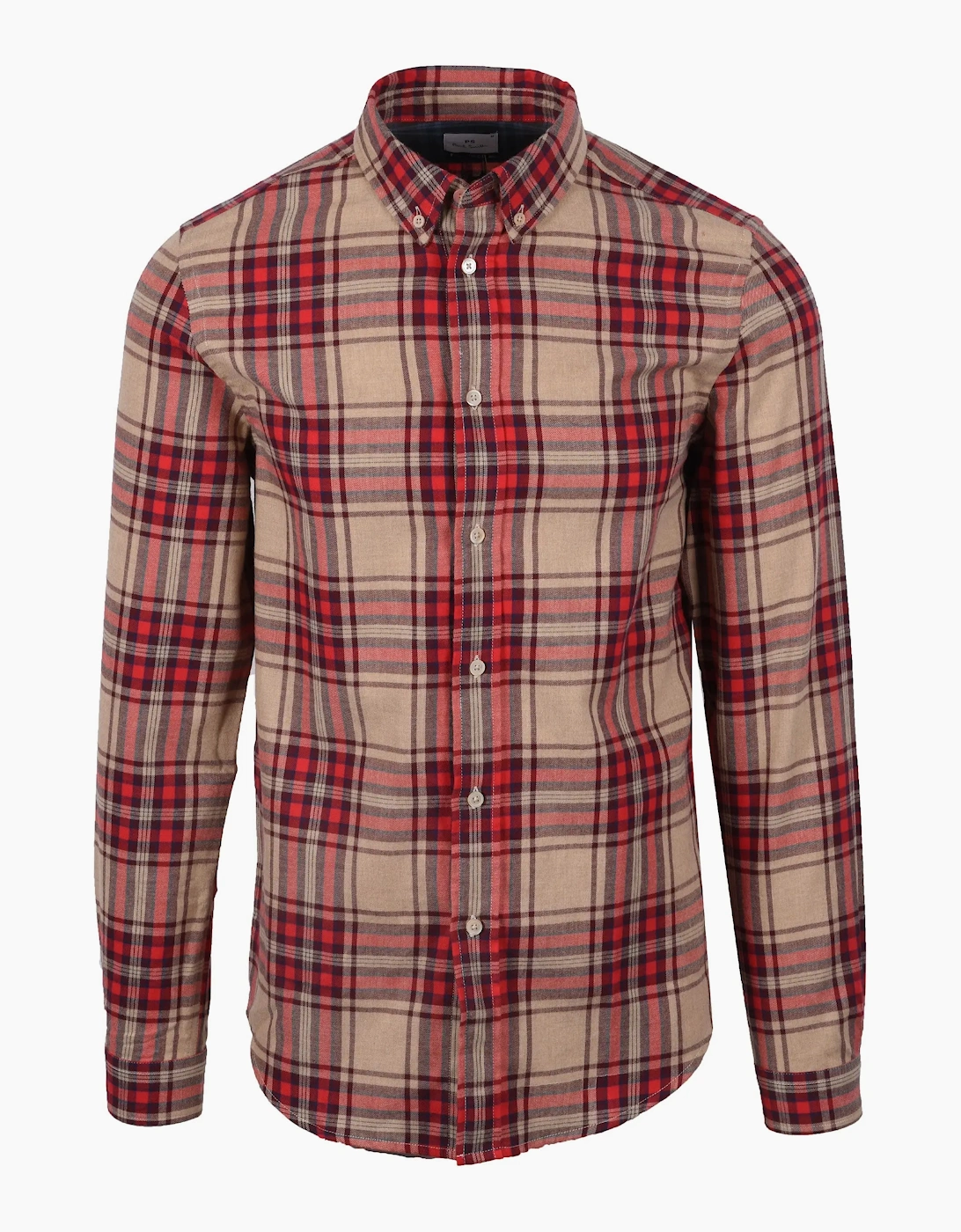 Paul Smith Tailored Fit Check Shirt Tan, 6 of 5