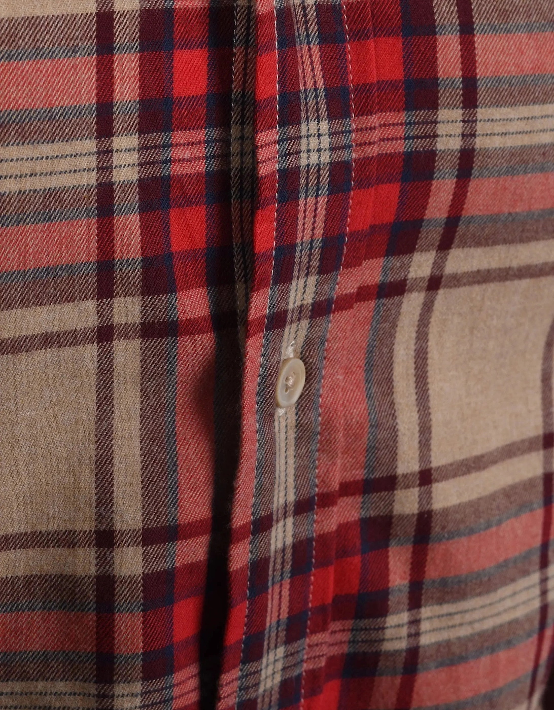 Paul Smith Tailored Fit Check Shirt Tan