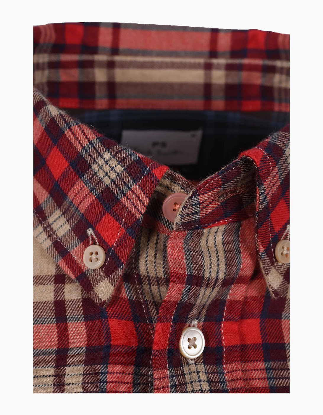 Paul Smith Tailored Fit Check Shirt Tan