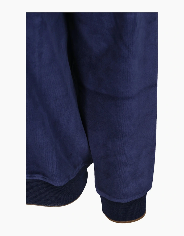 Paul Smith Half Zip Velour Sweatshirt Ink Blue