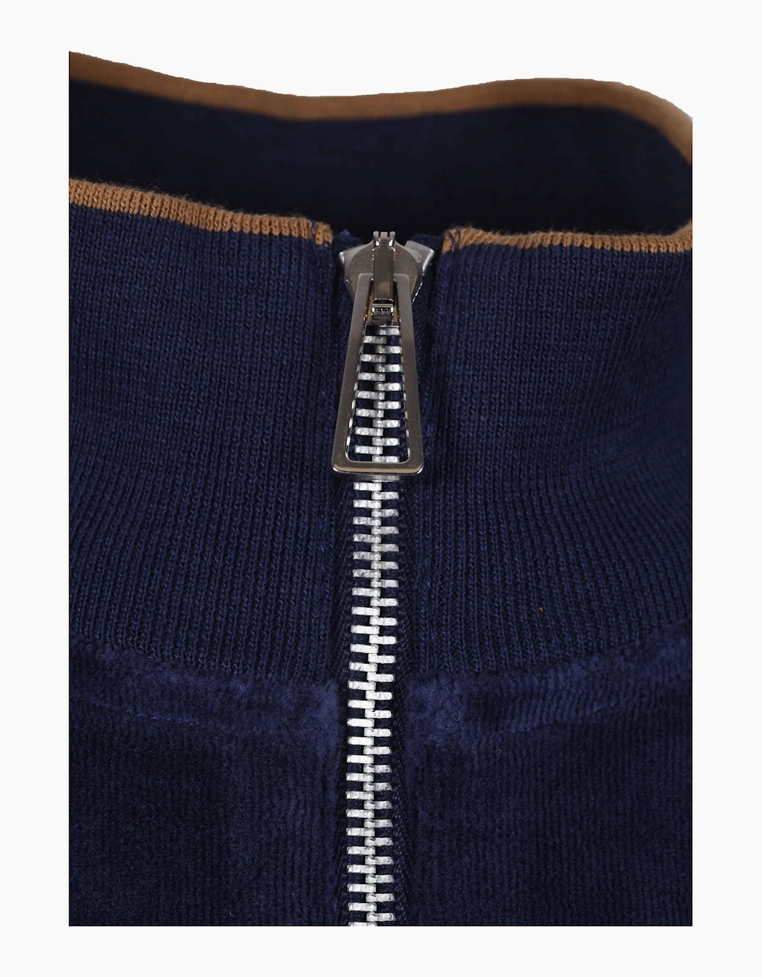 Paul Smith Half Zip Velour Sweatshirt Ink Blue
