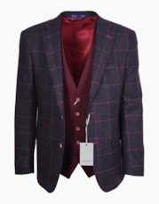 Navy/Pink Check