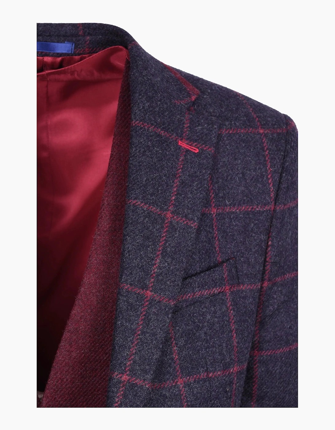 Mazzelli Jacket and Waistcoat Navy/Pink Check
