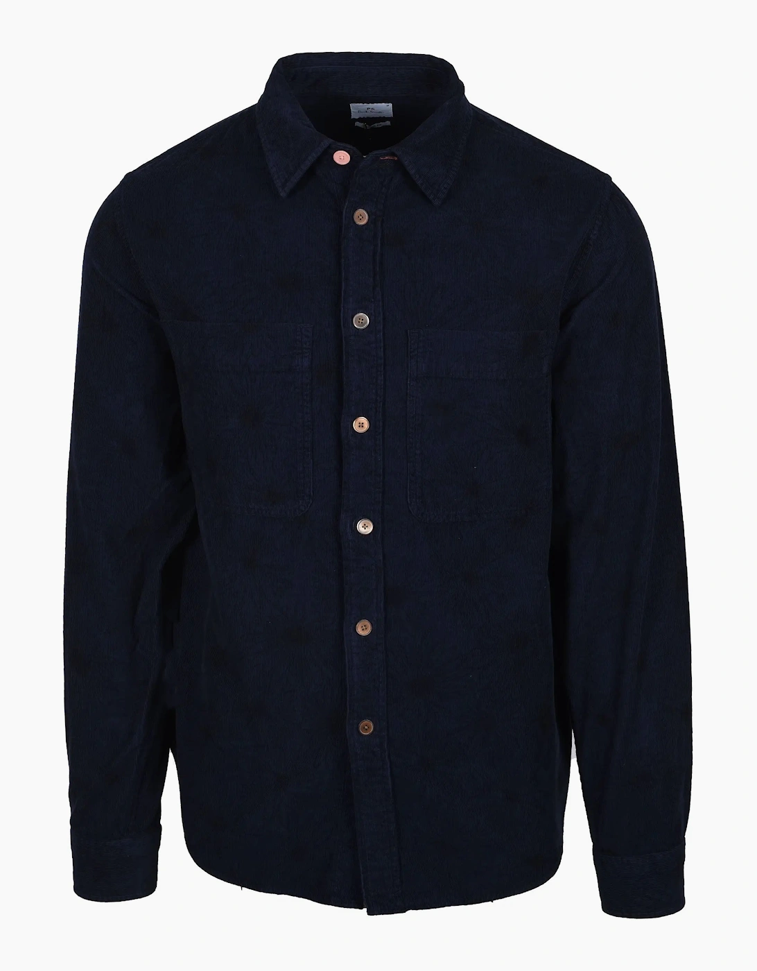 Paul Smith Casual Fit Corduroy Floral Shirt Dark Navy, 6 of 5