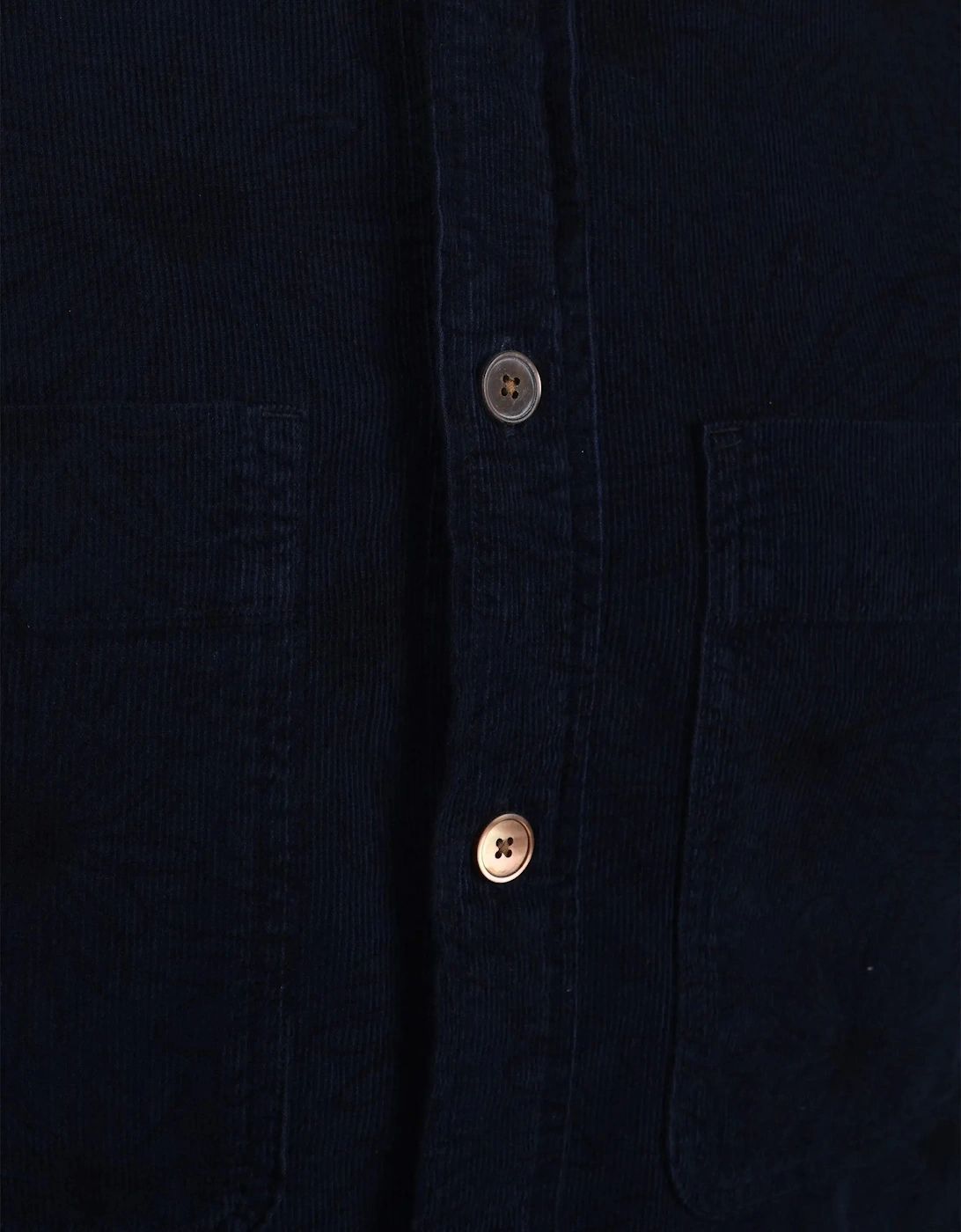 Paul Smith Casual Fit Corduroy Floral Shirt Dark Navy