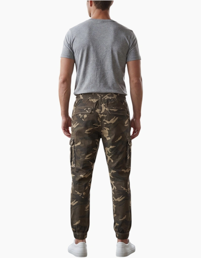 Mens Cargo Trousers Camouflage Joggers Cotton Pant