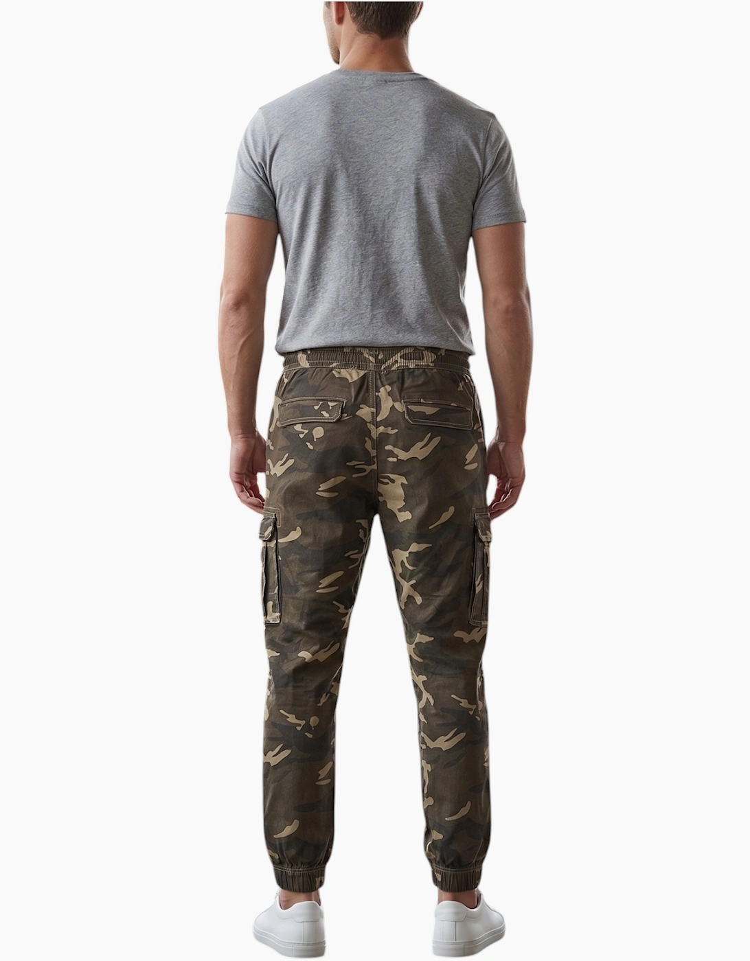 Mens Cargo Trousers Camouflage Joggers Cotton Pant