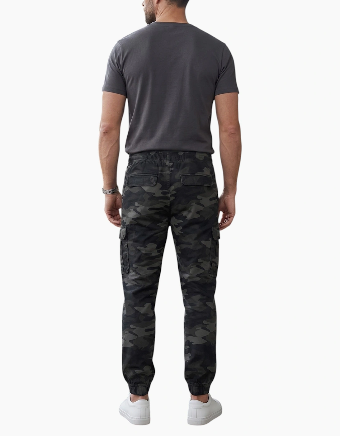 Mens Cargo Trousers Camouflage Joggers Cotton Pant