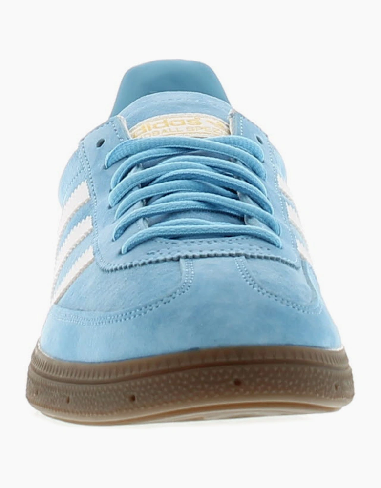 Adidas Originals Womens Trainers Handball Spezial Leather Lace Up Pale blue whit