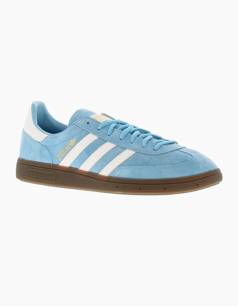 Adidas Originals Womens Trainers Handball Spezial Leather Lace Up Pale blue whit