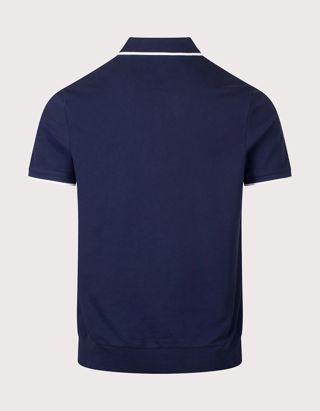 Classic Fit Stretch Mesh Zip Polo Shirt