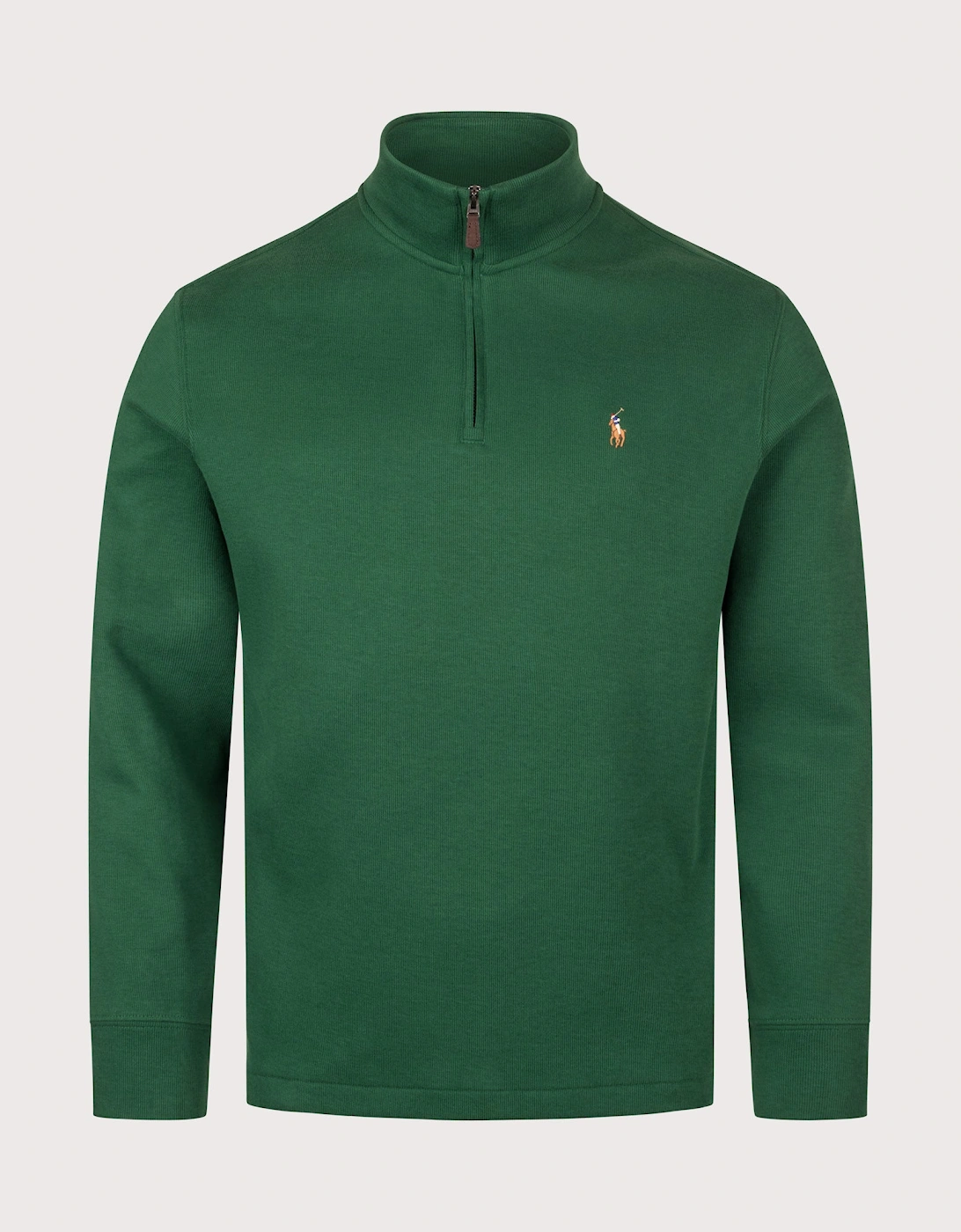 Loose Fit Estate-Rib Quarter Zip Knit Jumper, 4 of 3