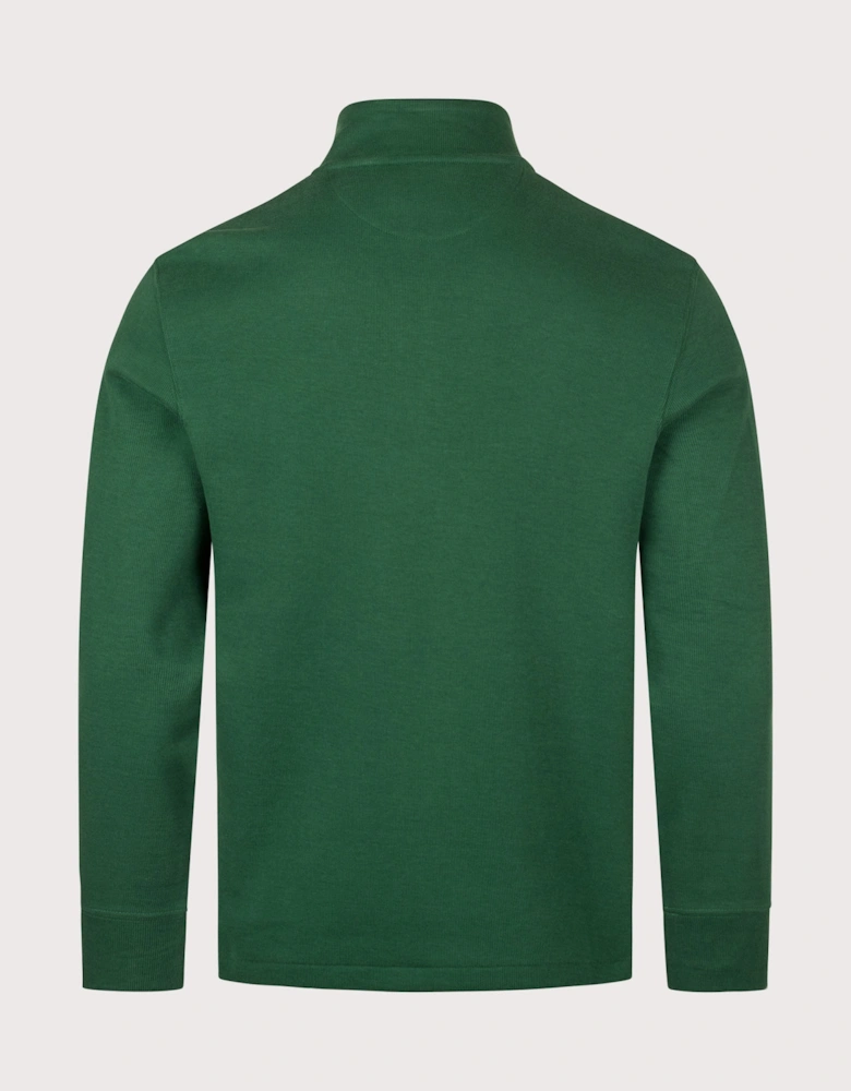 Loose Fit Estate-Rib Quarter Zip Knit Jumper