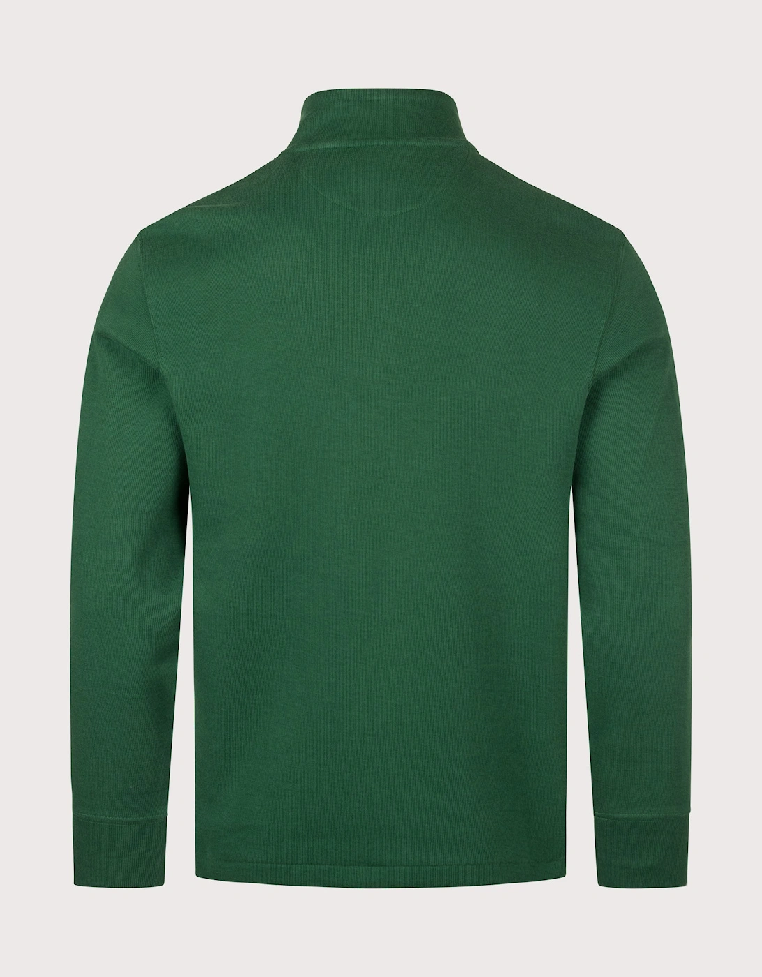 Loose Fit Estate-Rib Quarter Zip Knit Jumper