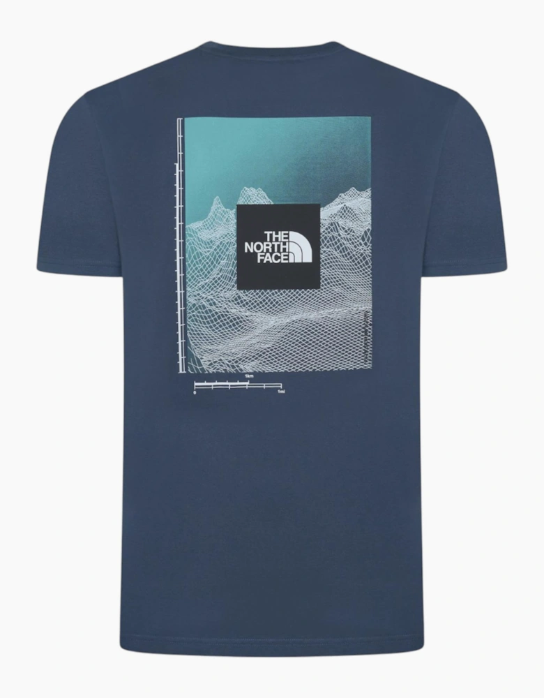 The North Face Mens T Shirts M Digital Mountain Crew Neck Graphic Print Cotton Tee