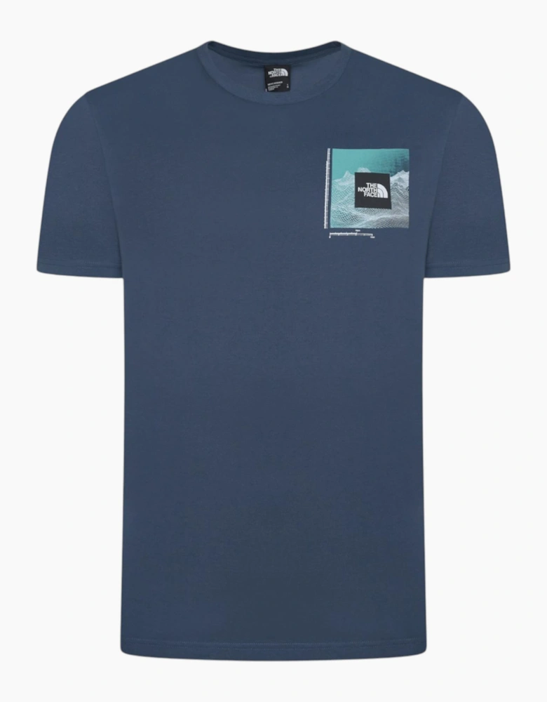 The North Face Mens T Shirts M Digital Mountain Crew Neck Graphic Print Cotton Tee