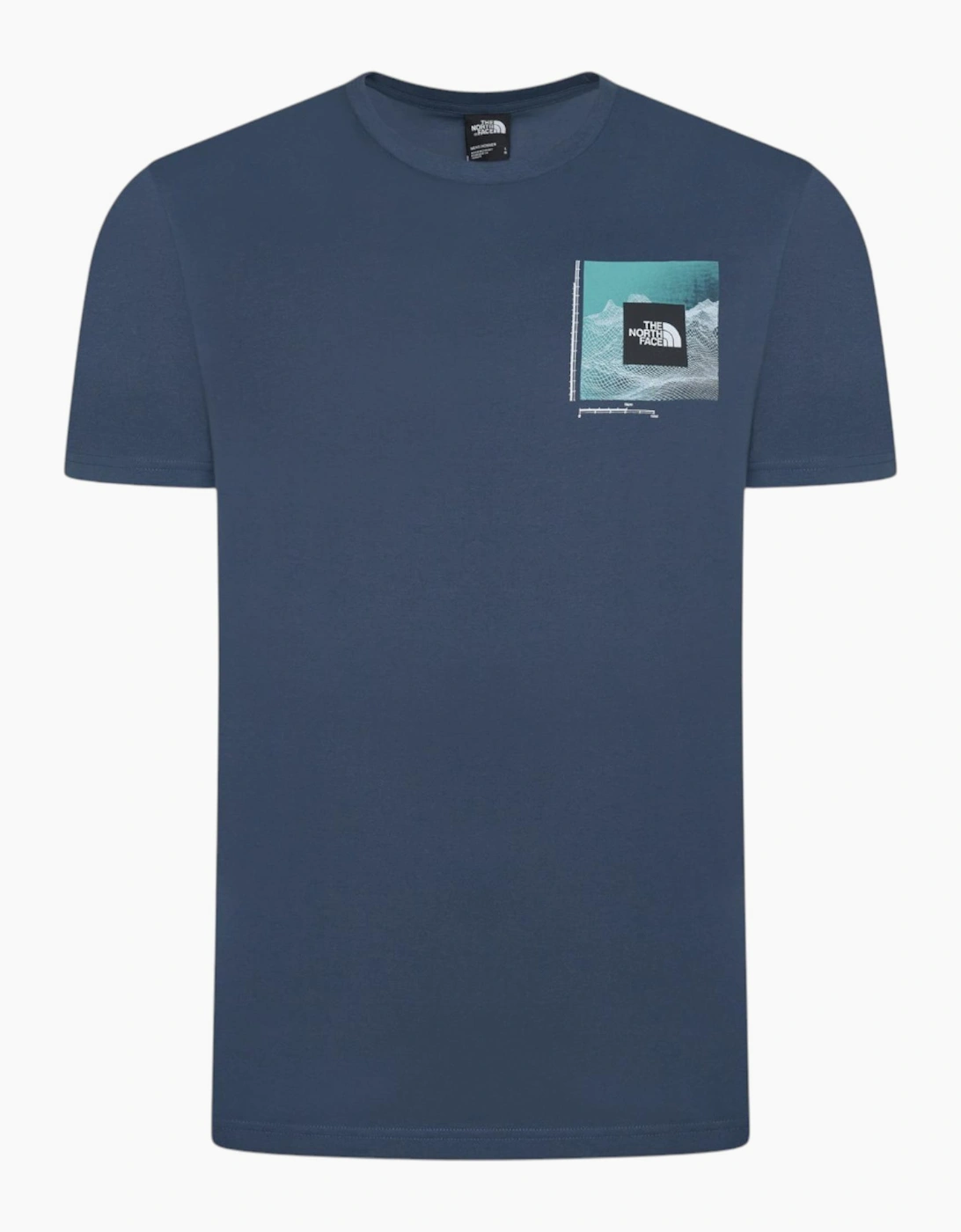 The North Face Mens T Shirts M Digital Mountain Crew Neck Graphic Print Cotton Tee