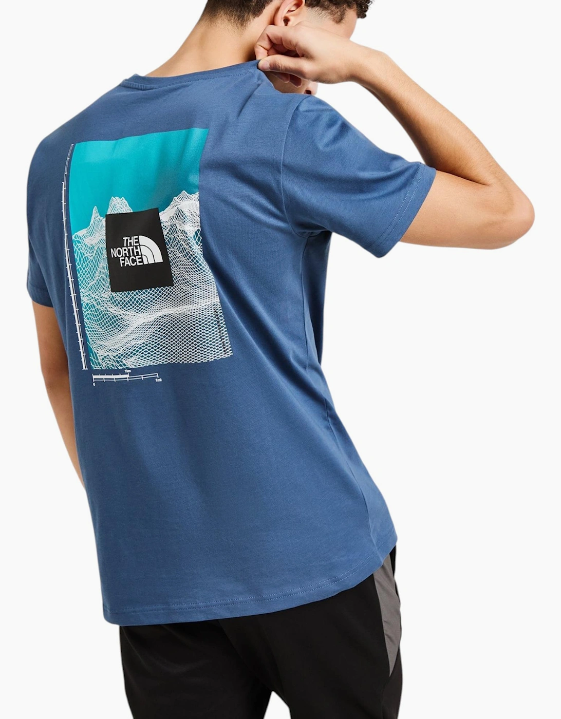 The North Face Mens T Shirts M Digital Mountain Crew Neck Graphic Print Cotton Tee