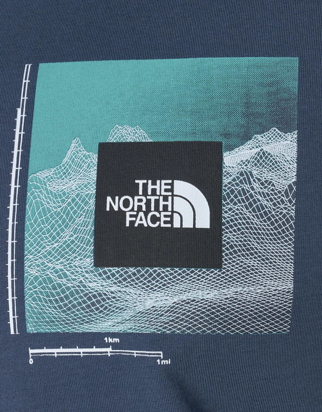 The North Face Mens T Shirts M Digital Mountain Crew Neck Graphic Print Cotton Tee
