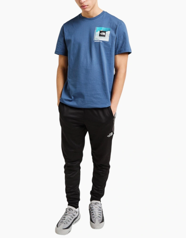 The North Face Mens T Shirts M Digital Mountain Crew Neck Graphic Print Cotton Tee