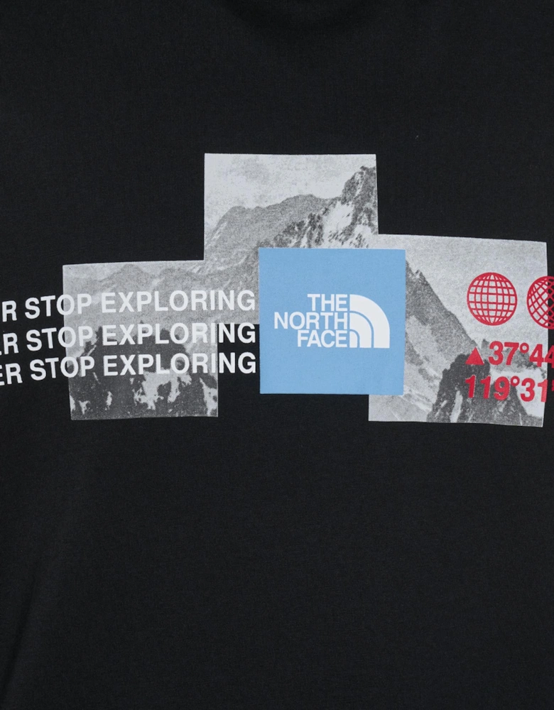 The North Face Mens T Shirt Mountain Front Short Sleeve Graphic Print Cotton Tee