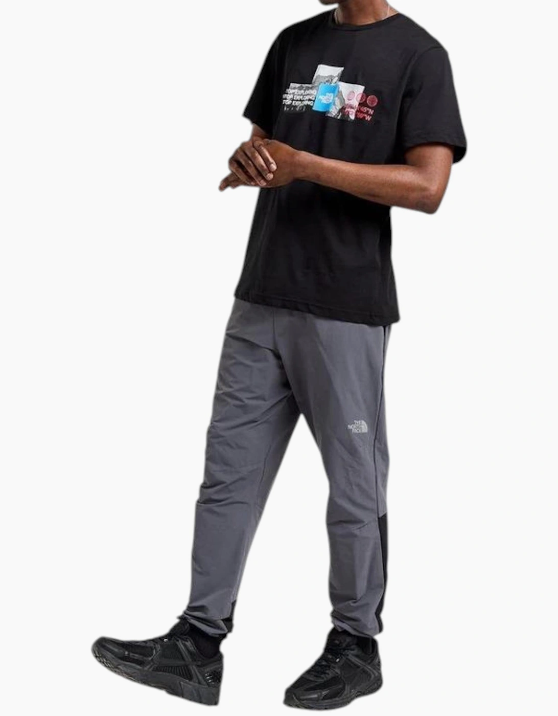 The North Face Mens T Shirt Mountain Front Short Sleeve Graphic Print Cotton Tee