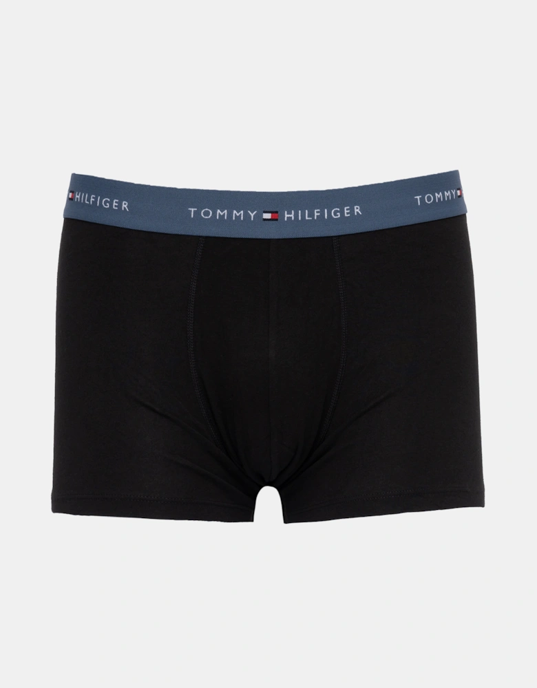 Tommy Hilfiger 3-Pack Logo Waistband Mens Trunks - Mint/Pink/Blue