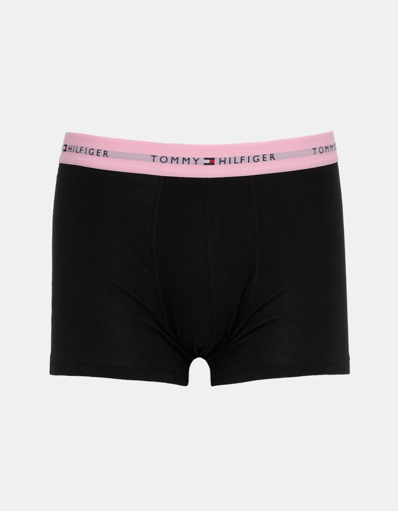 Tommy Hilfiger 3-Pack Logo Waistband Mens Trunks - Mint/Pink/Blue