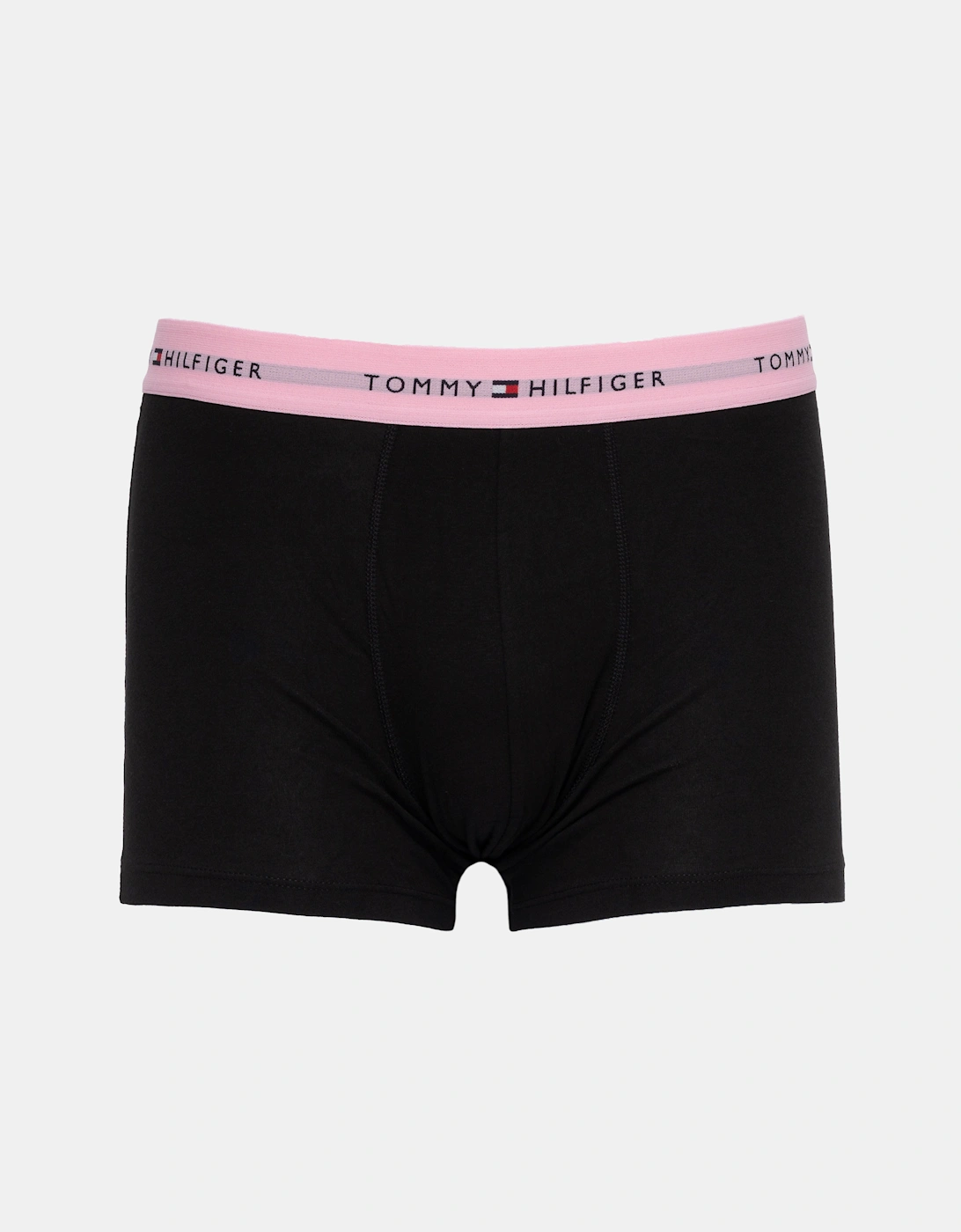Tommy Hilfiger 3-Pack Logo Waistband Mens Trunks - Mint/Pink/Blue