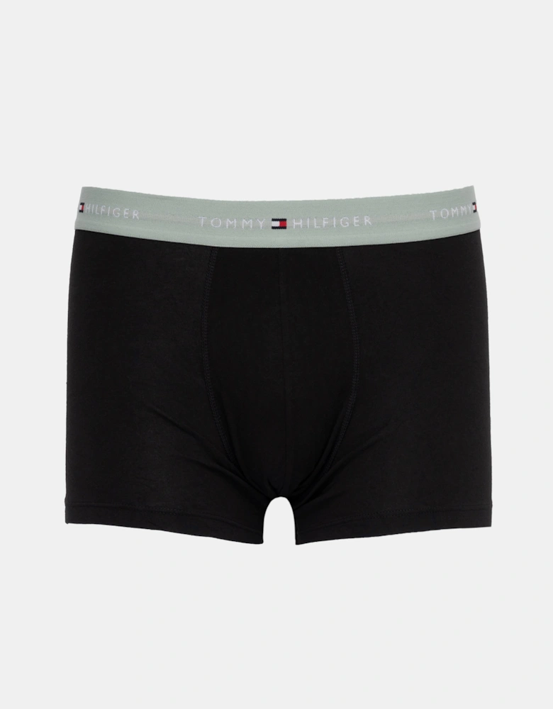 Tommy Hilfiger 3-Pack Logo Waistband Mens Trunks - Mint/Pink/Blue