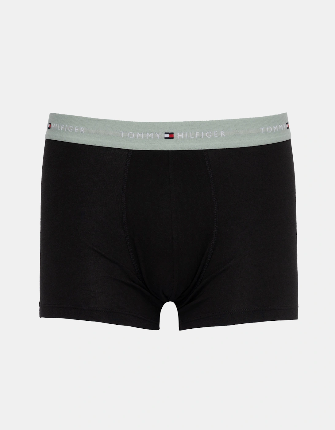 Tommy Hilfiger 3-Pack Logo Waistband Mens Trunks - Mint/Pink/Blue
