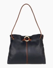 Navy/Brown Lea.