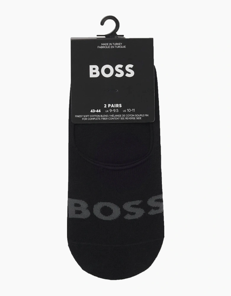 Boss Black 2 Pack Invisible Socks Black