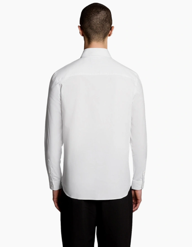 Lyle & Scott White Tonal Easy Care Poplin Shirt