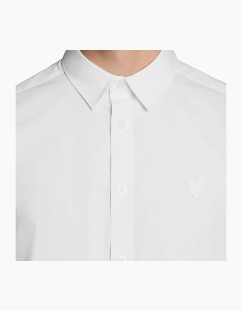 Lyle & Scott White Tonal Easy Care Poplin Shirt