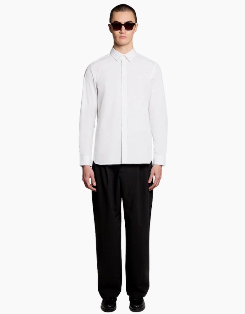 Lyle & Scott White Tonal Easy Care Poplin Shirt