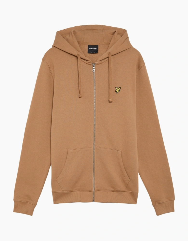 Lyle & Scott Brown Zip Through Hoodie