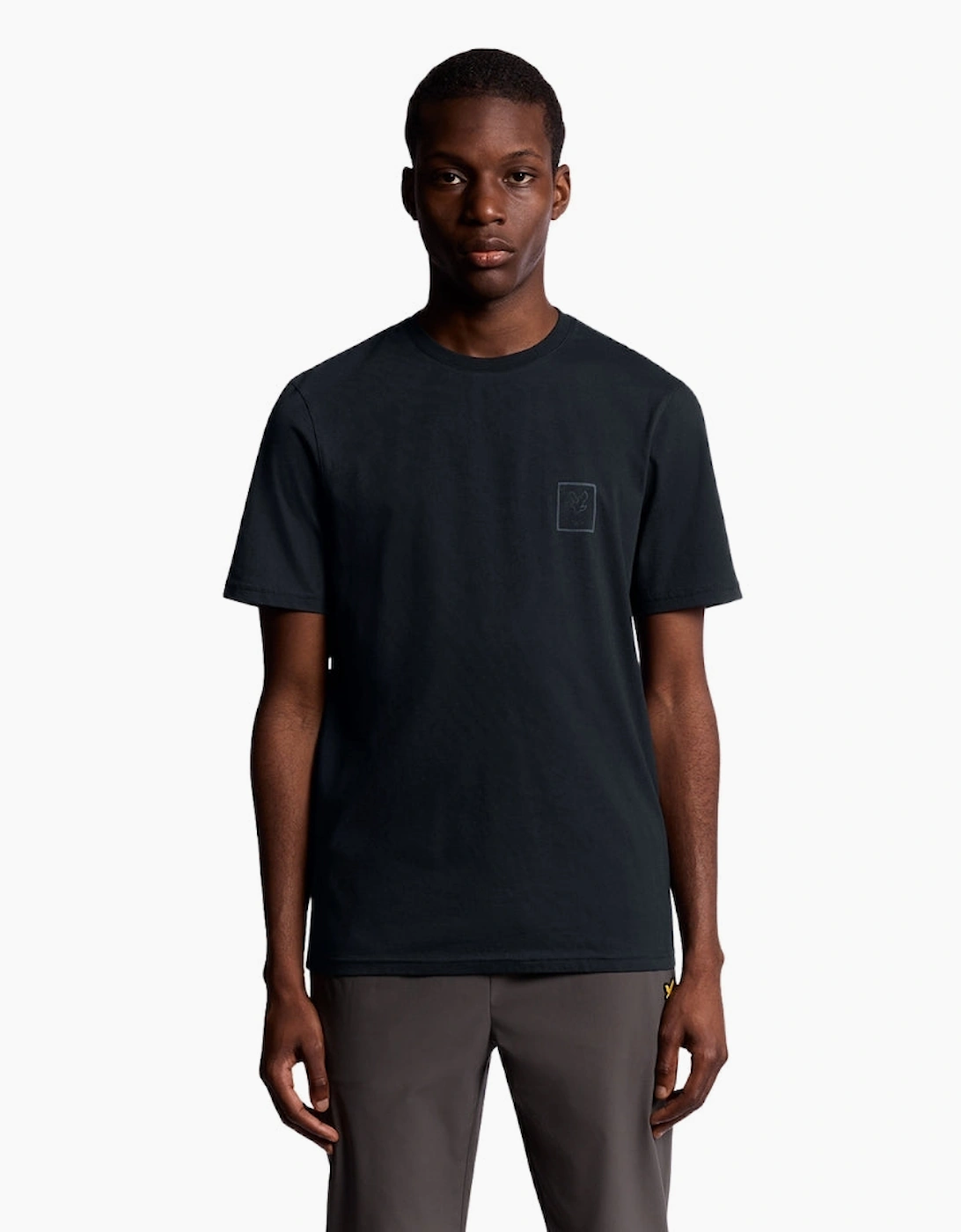 Lyle & Scott Navy Blue Rubberised Logo Graphic T-Shirt