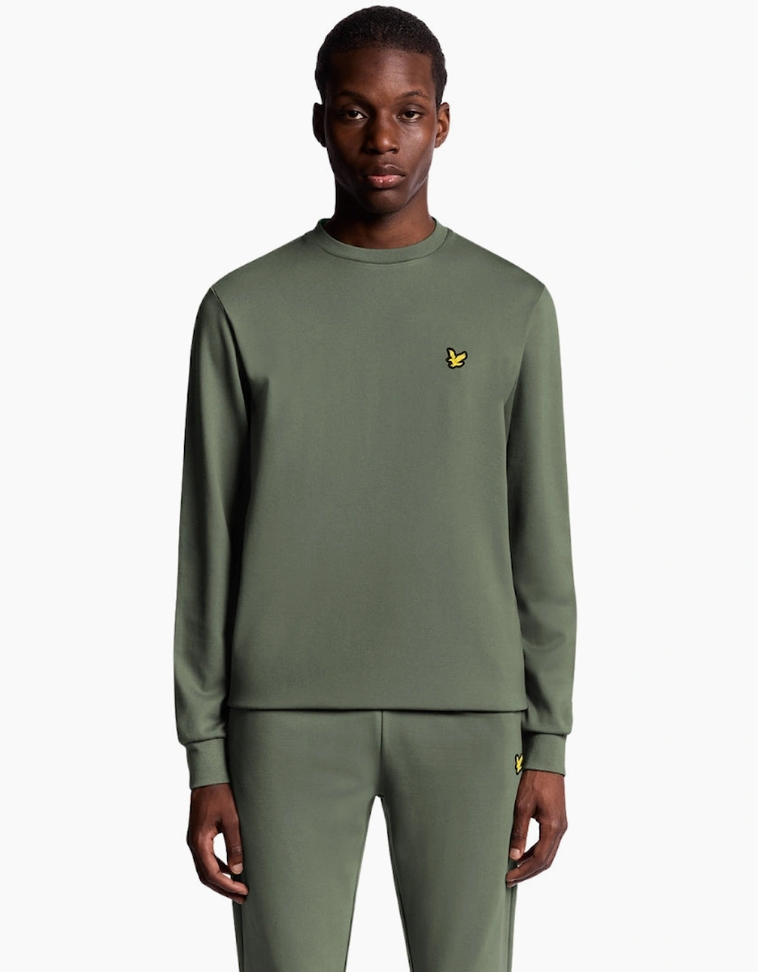 Lyle & Scott Green Crew Neck Fly Fleece