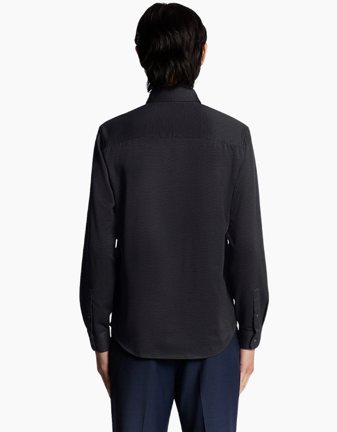 Lyle & Scott Navy Blue Jacquard Interlock Shirt