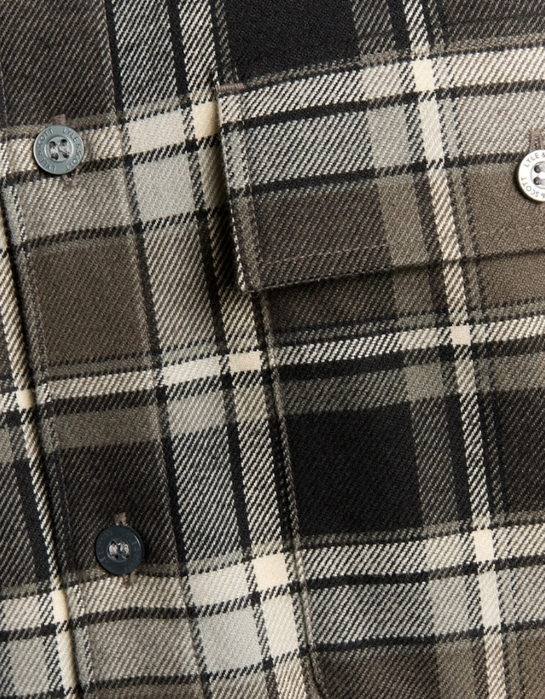 Lyle & Scott Black Brushed Cotton Check Shirt