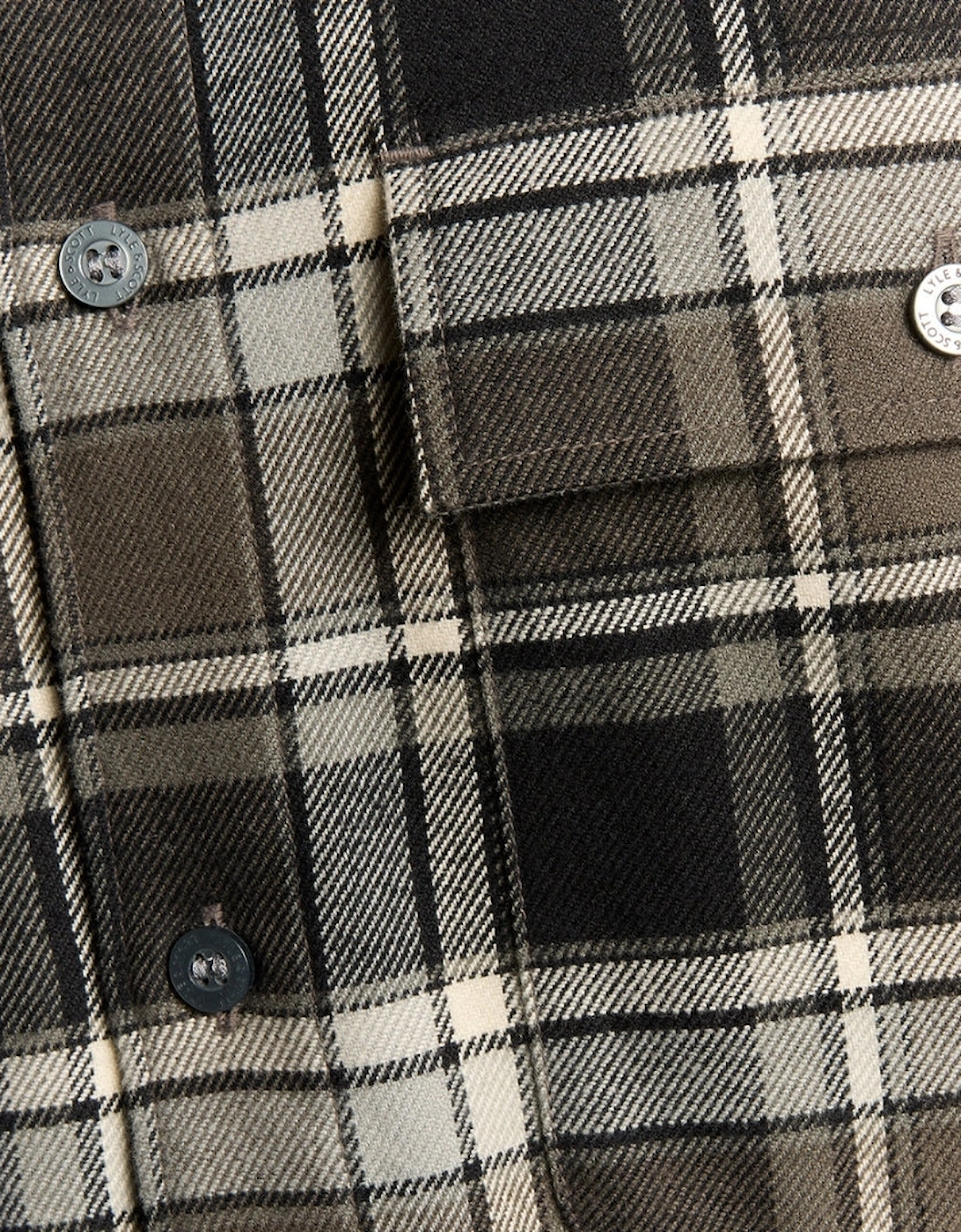 Lyle & Scott Black Brushed Cotton Check Shirt