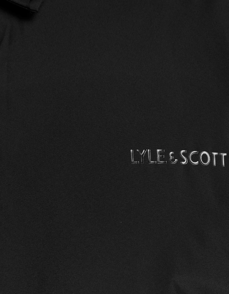 Lyle & Scott Black Collared Puffer Jacket