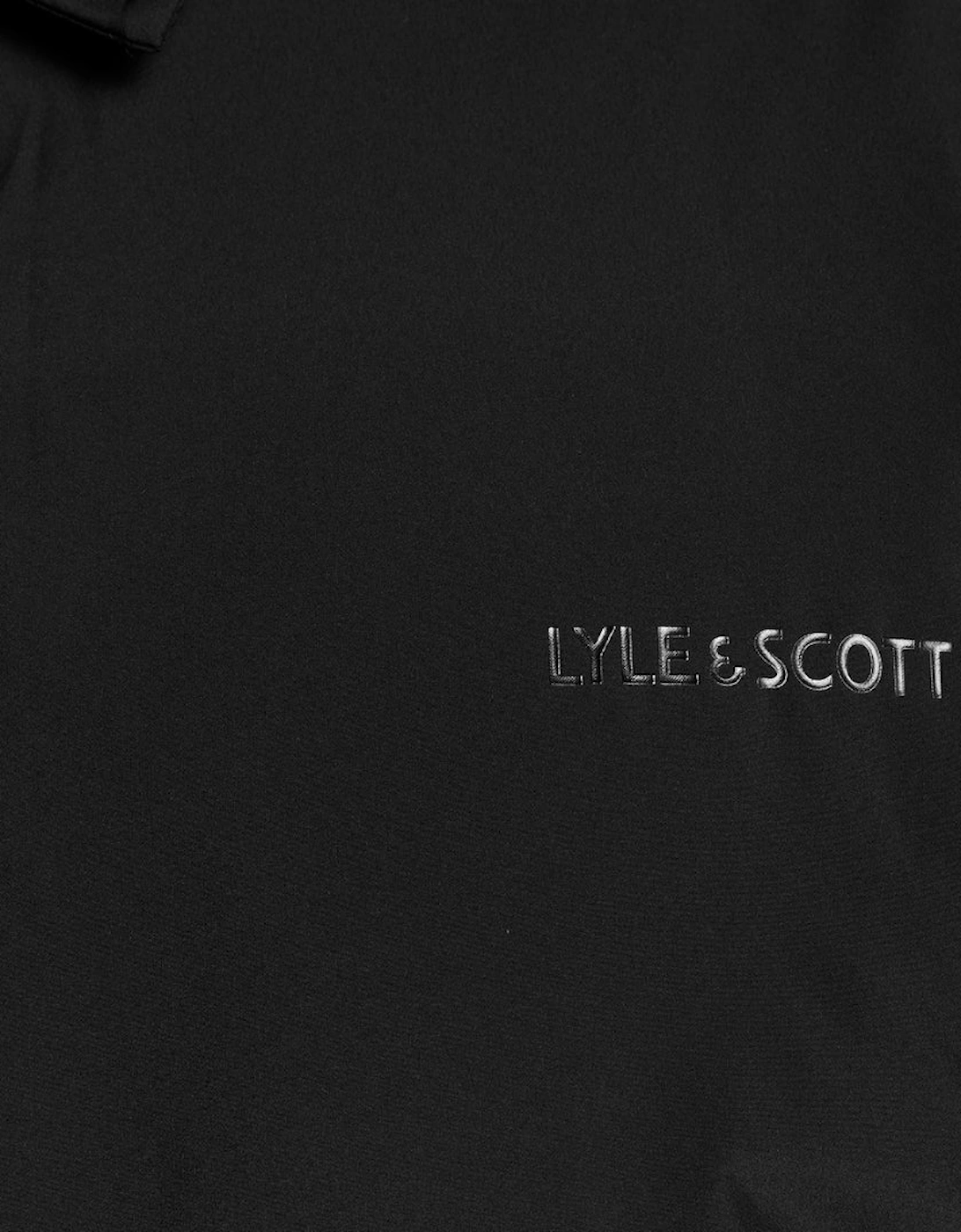 Lyle & Scott Black Collared Puffer Jacket
