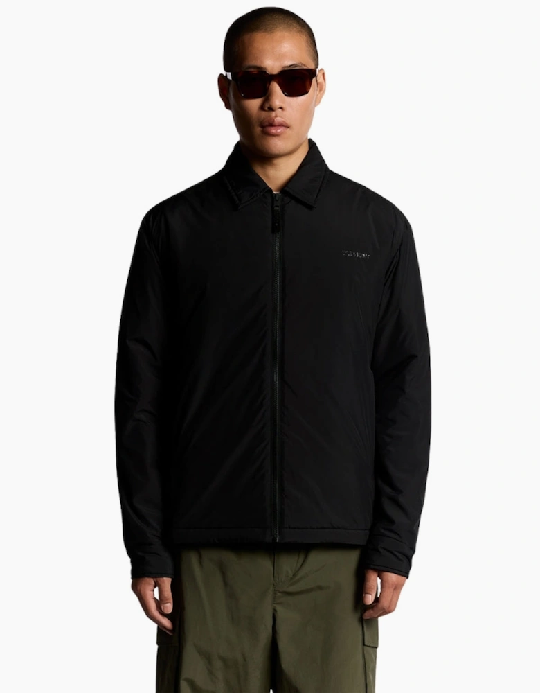 Lyle & Scott Black Collared Puffer Jacket