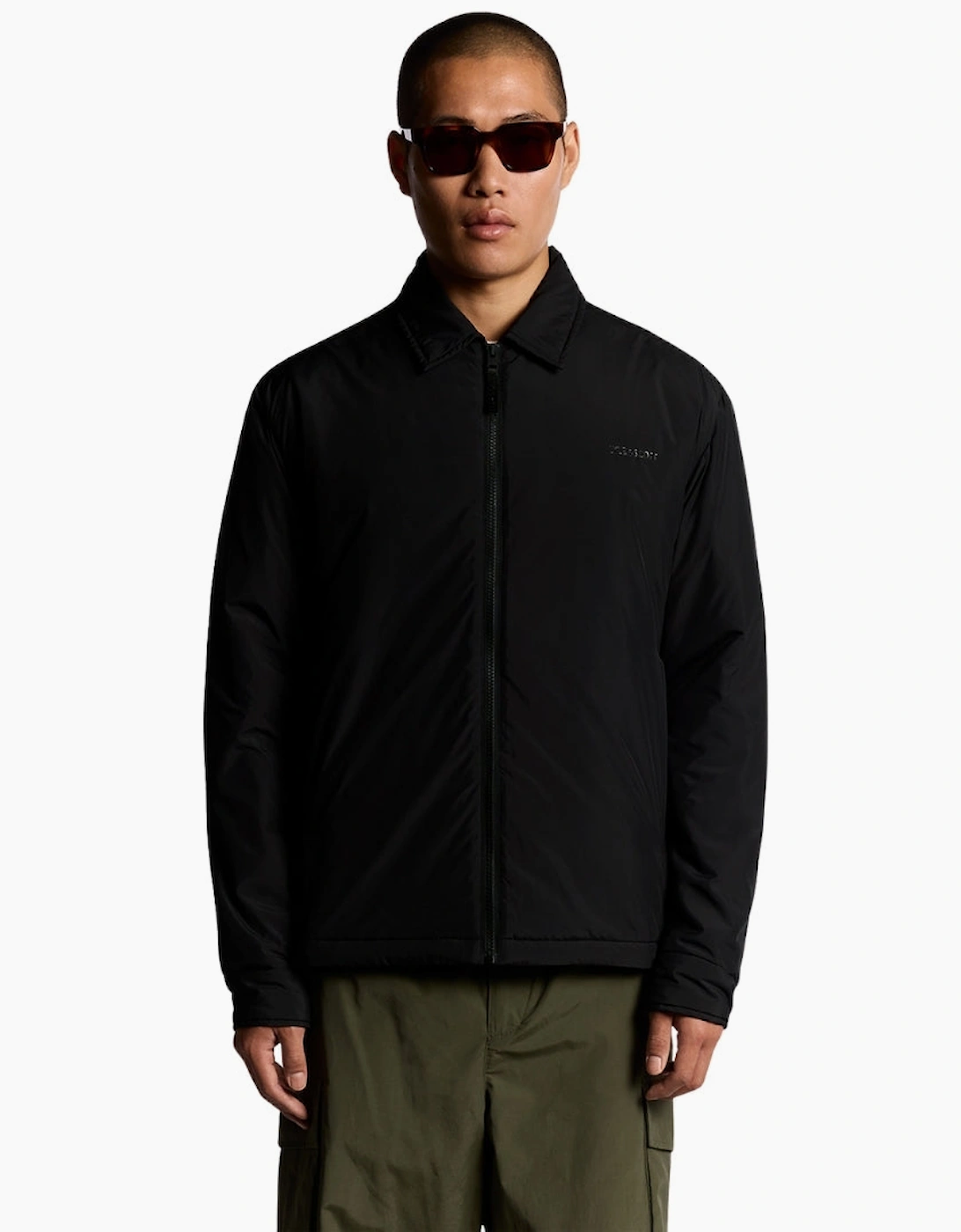 Lyle & Scott Black Collared Puffer Jacket
