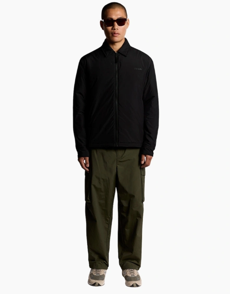 Lyle & Scott Black Collared Puffer Jacket
