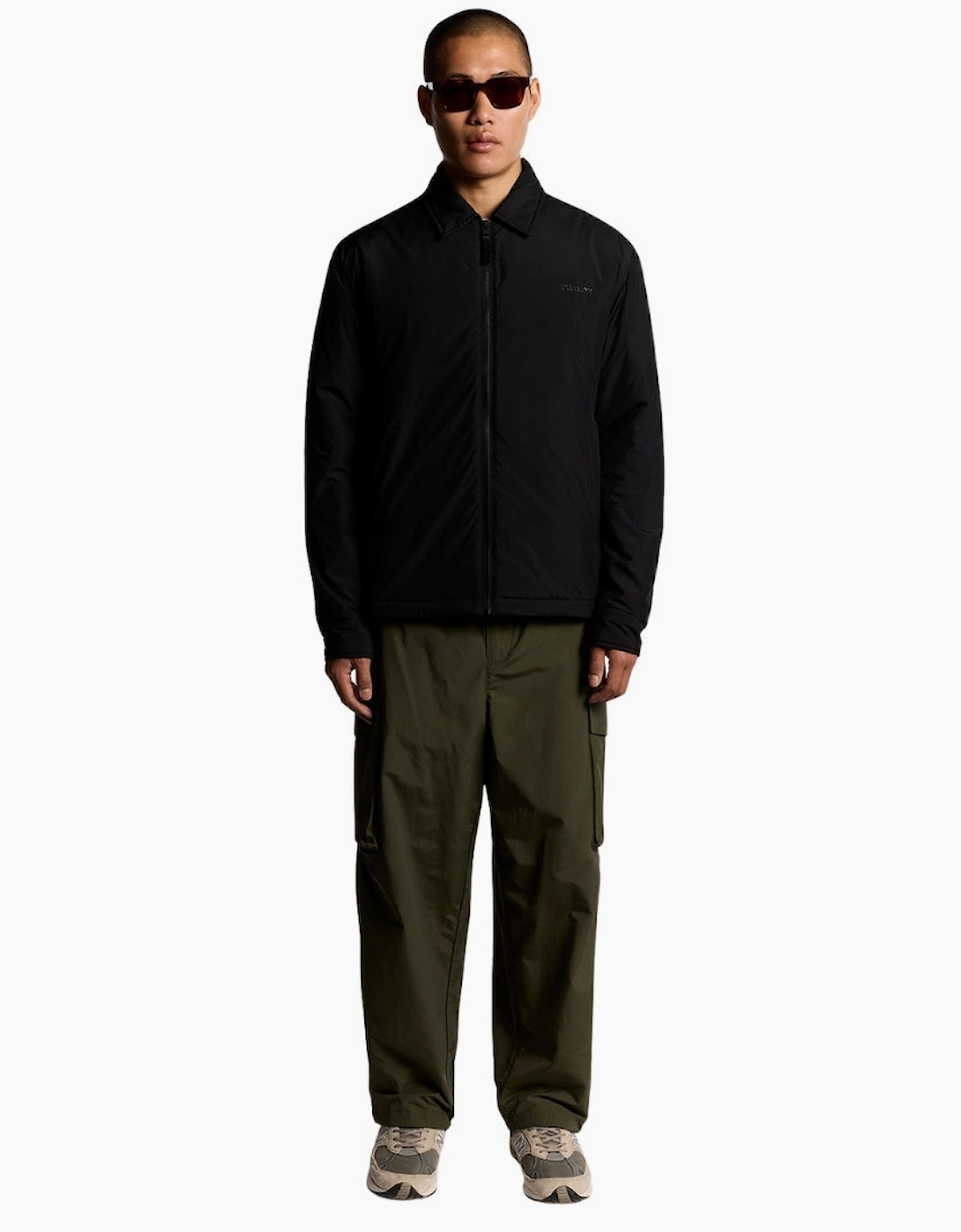 Lyle & Scott Black Collared Puffer Jacket